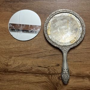 Vintage Silverplate Hand Mirror